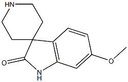 6-甲氧基螺[二氢吲哚-3,4'-哌啶]-2-酮 结构式