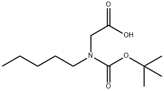 2-((叔丁氧羰基)(戊基)氨基)乙酸, 1259397-10-8, 结构式