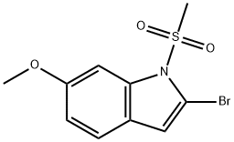 1H-Indole, 2-bromo-6-methoxy-1-(methylsulfonyl)- Structure