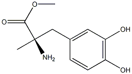 D-3-(3,4-二羟基苯基)-2-甲基丙氨酸甲酯盐酸盐, 1259578-15-8, 结构式