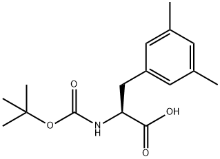 Boc-3,5-Dimethy-DL-Phenylalanine 化学構造式