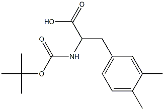 Boc-3,4-Dimethy-DL-Phenylalanine 结构式
