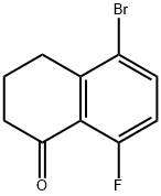 5-BROMO-8-FLUORO-2,3,4-TRI HYDRONAPHTHALEN-1-ONE Struktur
