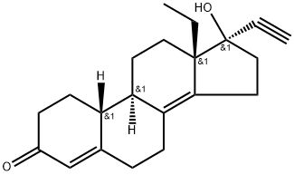(9R,10R,13S,17R)-13-ethyl-17-ethynyl-17-hydroxy-1,2,6,7,9,10,11,12,15,16-decahydrocyclopenta[a]phenanthren-3-one Structure