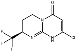 (8R)-2-氯1,6,7,8-四氢-8-(三氟甲基)-4H-嘧啶并[1,2-A]嘧啶-4-酮, 1260585-13-4, 结构式
