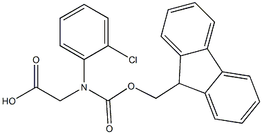 N-FMOC-R-2-氯苯甘氨酸, 1260589-83-0, 结构式