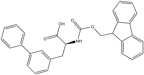 (S)-a-(Fmoc-amino)-[1,1'-biphenyl]-3-propanoic acid Structure