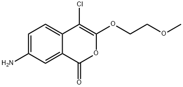 3-(2-メトキシエトキシ)-4-クロロ-7-アミノイソクマリン 化学構造式