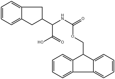 N-FMOC-RS-茚满基甘氨酸, 1260644-85-6, 结构式