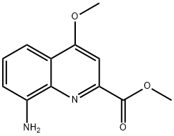 8-Amino-4-methoxy-quinoline-2-carboxylic acid methyl ester 结构式