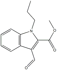 METHYL 3-FORMYL-1-PROPYL-1H-INDOLE-2-CARBOXYLATE Structure