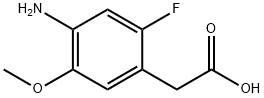 (4-Amino-2-fluoro-5-methoxy-phenyl)-acetic acid 化学構造式
