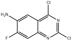 2,4-dichloro-7-fluoroquinazolin-6-amine Struktur