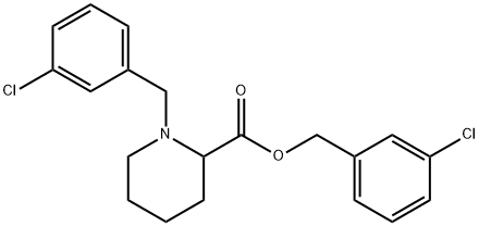 3-CHLOROBENZYL 1-(3-CHLOROBENZYL)PIPERIDINE-2-CARBOXYLATE Struktur