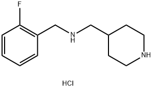 N-(2-FLUOROBENZYL)-1-(PIPERIDIN-4-YL)METHANAMINE HYDROCHLORIDE Struktur