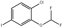 1-chloro-2-(difluoromethoxy)-4-iodobenzene 结构式