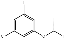1-chloro-3-(difluoromethoxy)-5-iodobenzene Struktur