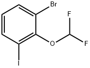 1-bromo-2-(difluoromethoxy)-3-iodobenzene Struktur