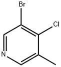 3-ブロモ-4-クロロ-5-メチルピリジン 化学構造式