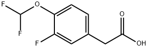 4-二氟甲氧基-3-氟苯乙酸 结构式