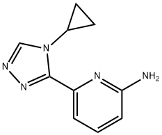 6-(4-cyclopropyl-4H-[1,2,4]triazol-3-yl)-pyridin-2-ylamine, 1262043-91-3, 结构式