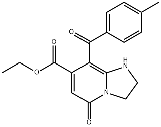 8-(4-Methyl-benzoyl)-5-oxo-1,2,3,5-tetrahydro-imidazo[1,2-a]pyridine-7-carboxylic acid ethyl ester Struktur