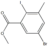 5-溴-2-碘-3-甲基苯甲酸甲酯 结构式