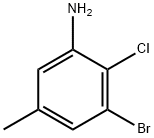 3-bromo-2-chloro-5-methylaniline 结构式