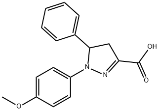 1-(4-methoxyphenyl)-5-phenyl-4,5-dihydro-1H-pyrazole-3-carboxylic acid Structure