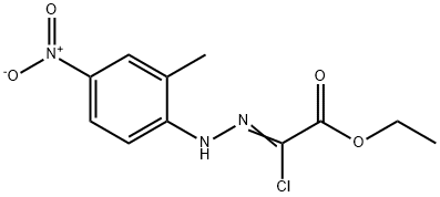 ethyl (2Z)-2-chloro-2-[2-(2-methyl-4-nitrophenyl)hydrazin-1-ylidene]acetate Struktur