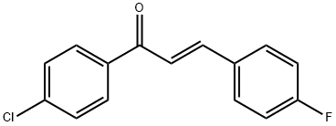 (2E)-1-(4-chlorophenyl)-3-(4-fluorophenyl)prop-2-en-1-one Struktur