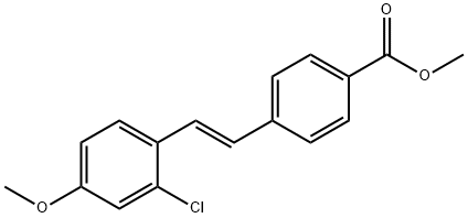 (E)-methyl 4-(2-chloro-4-methoxystyryl)benzoate, 1268246-22-5, 结构式