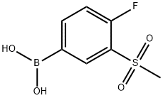 (4-fluoro-3-(methylsulfonyl)phenyl)boronic acid Struktur