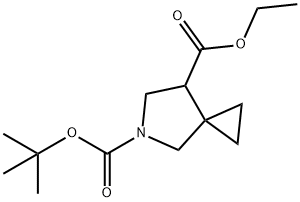 5-tert-butyl 7-ethyl 5-azaspiro[2.4]heptane-5,7-dicarboxylate Struktur