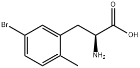 (S)-2-氨基-3-(5-溴-2-甲基苯基)丙酸, 1270036-39-9, 结构式