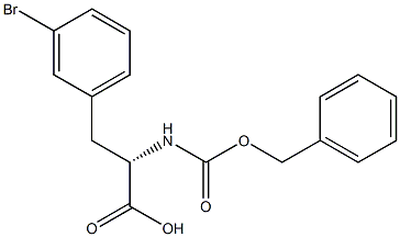 R-3-bromo-N-[(phenylmethoxy)carbonyl]- Phenylalanine Struktur