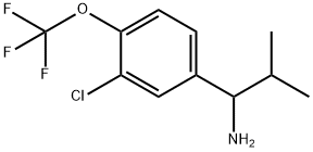 1-[3-CHLORO-4-(TRIFLUOROMETHOXY)PHENYL]-2-METHYLPROPYLAMINE,1270419-08-3,结构式