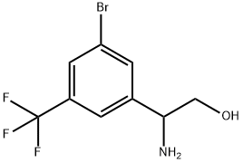 2-AMINO-2-[3-BROMO-5-(TRIFLUOROMETHYL)PHENYL]ETHAN-1-OL Structure