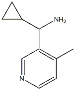 1-cyclopropyl-1-(4-methylpyridin-3-yl)methanamine Structure