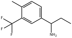 1-[4-METHYL-3-(TRIFLUOROMETHYL)PHENYL]PROPAN-1-AMINE,1270528-57-8,结构式