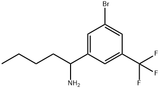 1-[5-BROMO-3-(TRIFLUOROMETHYL)PHENYL]PENTYLAMINE,1270566-35-2,结构式