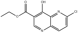 6-氯-4-羟基-[1,5]-萘啶-3-羧酸乙酯, 127094-58-0, 结构式