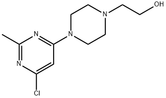 2-(4-(6-chloro-2-methylpyrimidin-4-yl)piperazin-1-yl)ethanol Struktur