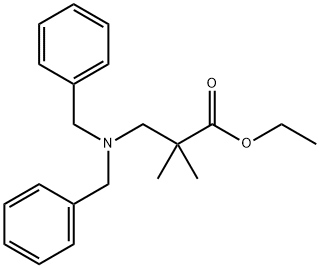 3-DIBENZYLAMINO-2,2-DIMETHYL-PROPIONIC ACID ETHYL ESTER 化学構造式