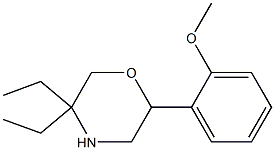 5,5-diethyl-2-(2-methoxyphenyl)morpholine Struktur