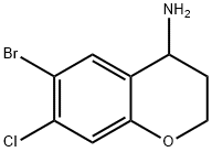 6-BROMO-7-CHLORO-3,4-DIHYDRO-2H-1-BENZOPYRAN-4-AMINE Structure