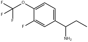 1-[3-FLUORO-4-(TRIFLUOROMETHOXY)PHENYL]PROPAN-1-AMINE 结构式