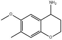 6-METHOXY-7-METHYL-3,4-DIHYDRO-2H-1-BENZOPYRAN-4-AMINE Structure