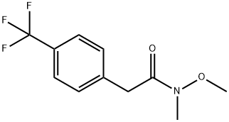 N-methoxy-N-methyl-2-(4-(trifluoromethyl)phenyl)acetamide Struktur