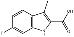 6-fluoro-3-methyl-1H-indole-2-carboxylic acid Struktur